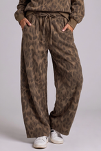 Load image into Gallery viewer, The "Everyday Chic" Wide-Leg Leopard Sweats