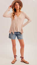 Load image into Gallery viewer, Effortless boho charm meets cozy everyday comfort in this must-have thermal top.