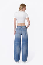 Load image into Gallery viewer, Meet your new denim daydream—relaxed barrel-leg jeans with a playful drawstring waist and an effortlessly cool fit!
