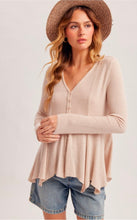 Load image into Gallery viewer, Fit And Flare Pointelle Asymmetrical Button Down Cardigan
