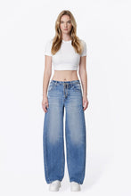 Load image into Gallery viewer, Meet your new denim daydream—relaxed barrel-leg jeans with a playful drawstring waist and an effortlessly cool fit!
